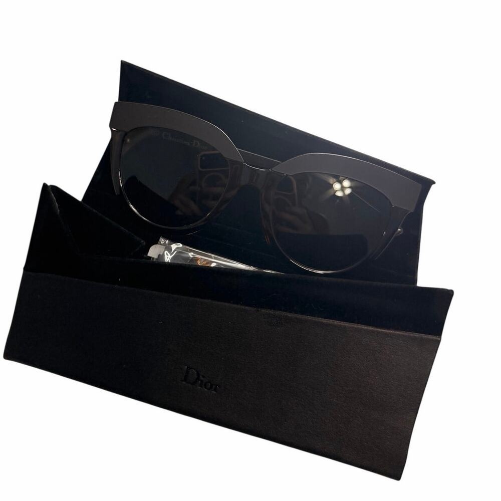 Christian Dior NEW Y2K DiorSoft Black & Tortoise Shell Sunglasses Butterfly